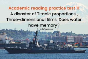 Academic Reading Practice Test 11 (Passage 1 A disaster of Titanic proportions, Passage 2 Three dimensional films, Passage 3 Does water have memory?)
