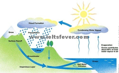 Academic Writting practice test 16 Water cycle task 1 for ielts