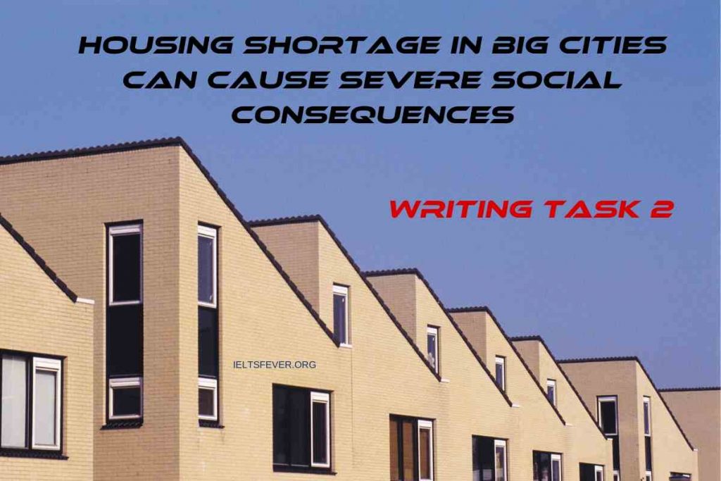 Housing Shortage in Big Cities can Cause Severe Social Consequences