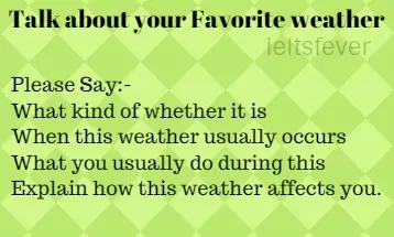 Describe your favourite season IELTS EXAM