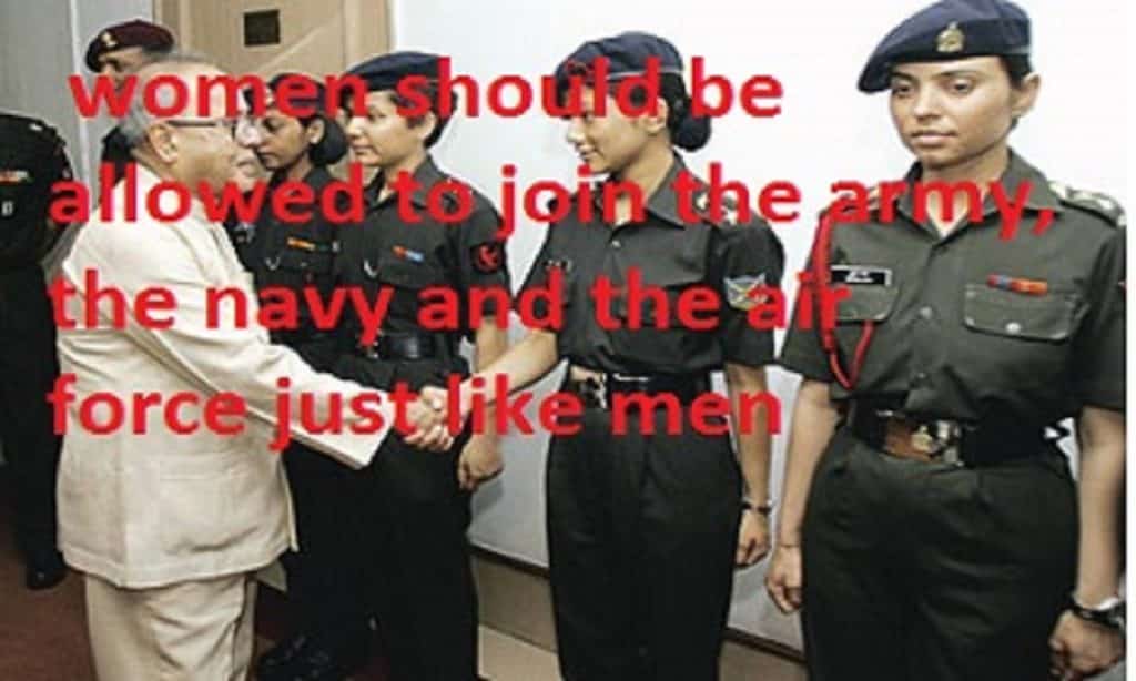 Some people think women should be allowed to join the army