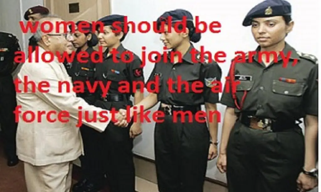 Some people think women should be allowed to join the army
