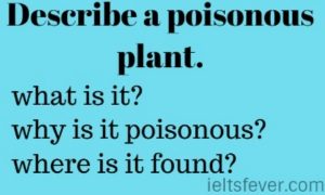 Describe a poisonous plant. vegetation