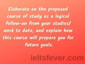 Elaborate on the proposed course of study as a logical follow-on from