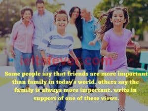 Some people say that friends are more important than family in today's