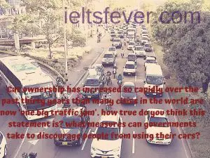Car ownership has increased so rapidly over the past thirty years than