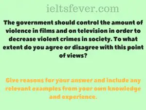 The government should control the amount of violence in films and