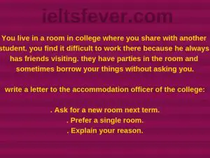 you live in a room in college where you share with another student