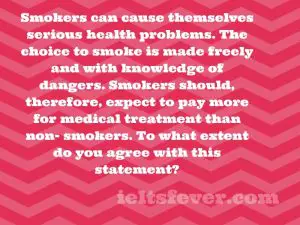 Smokers can cause themselves serious health problems.
