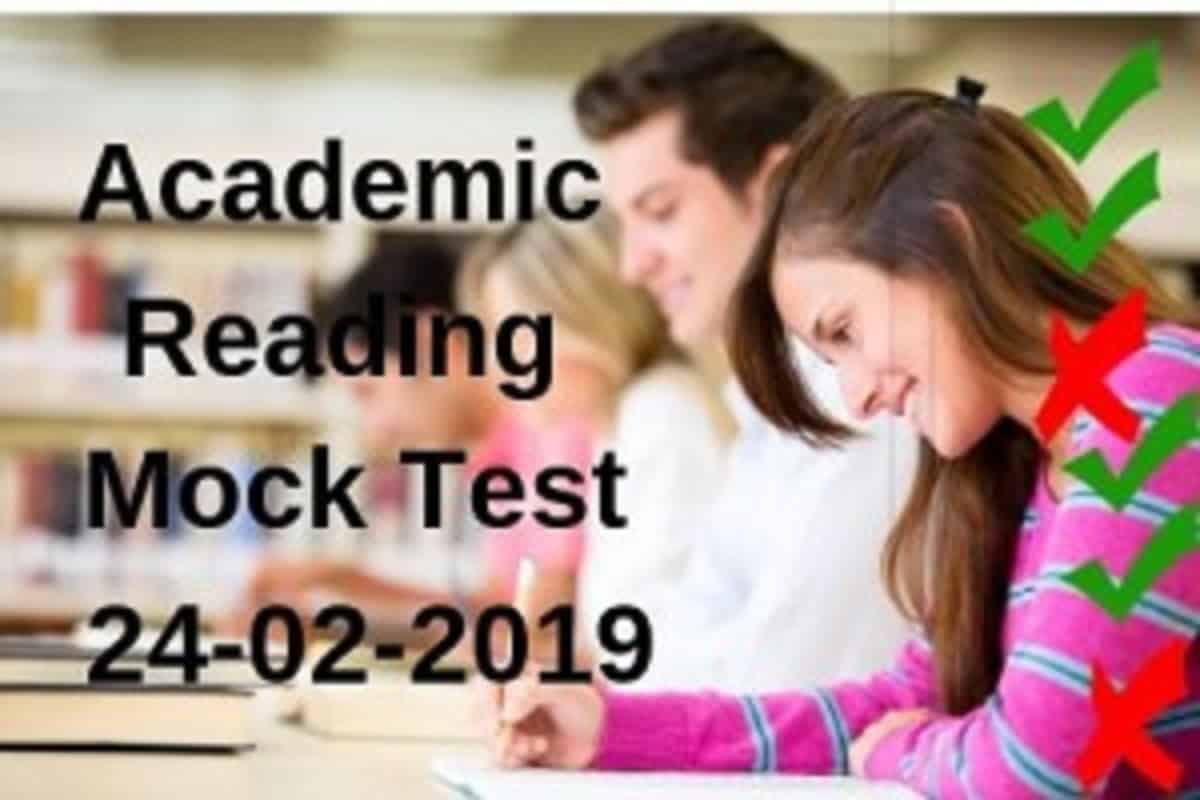 FEVER Academic 24-02-2019 Mock - Test Reading IELTS