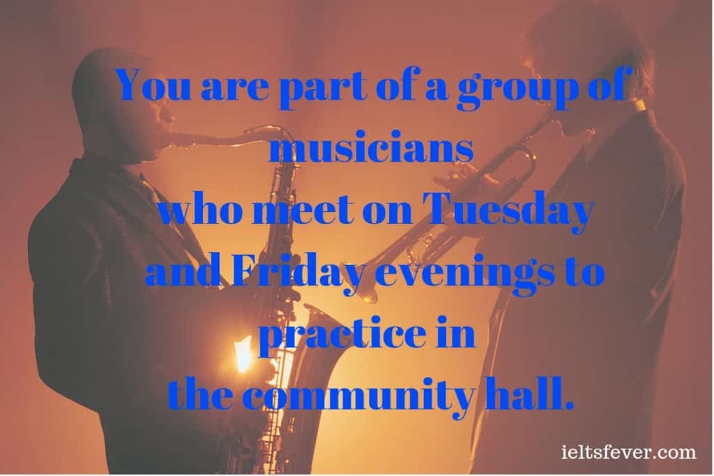 group of musicians meet on Tuesday and Friday
