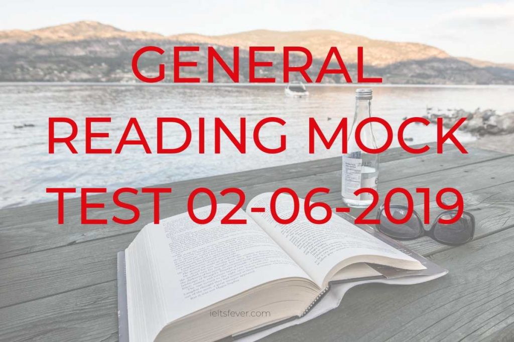 General Reading mock Test 02-06-2019