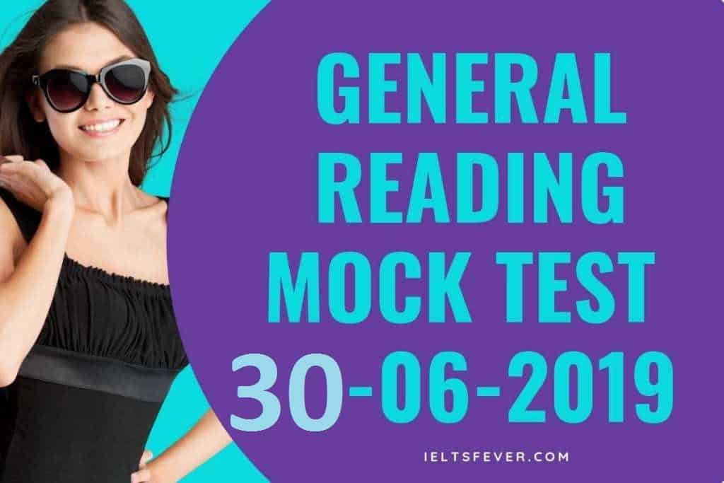 General Reading mock Test 30-06-2019