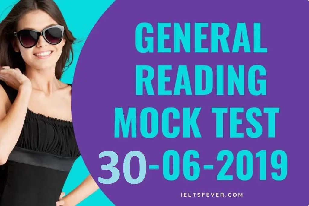General Reading mock Test 30-06-2019