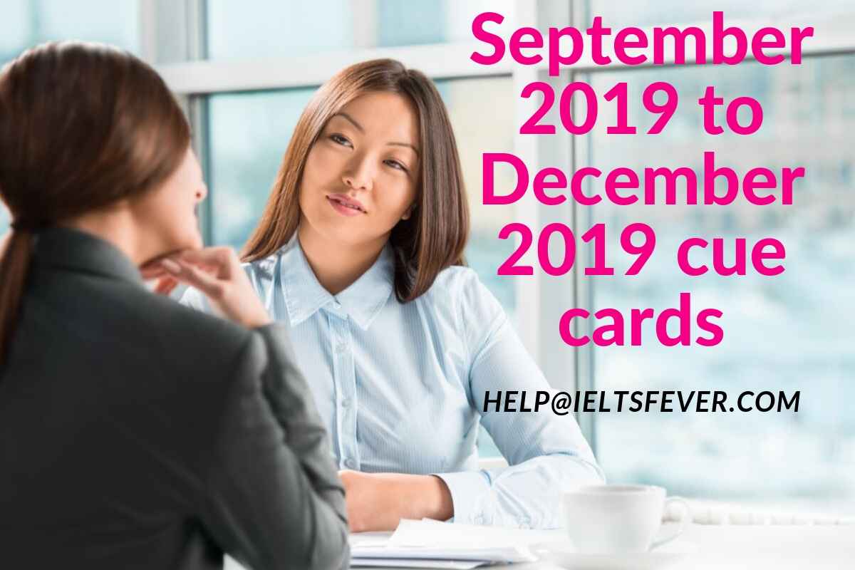 cards 2019 September cue 2019 ... with answers December to