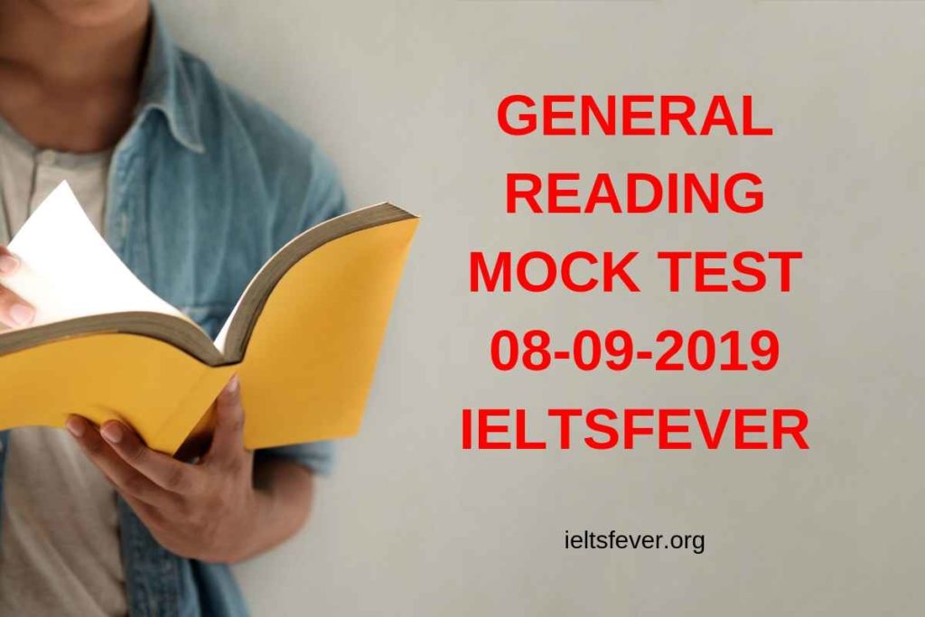 General Reading mock Test 08-09-2019