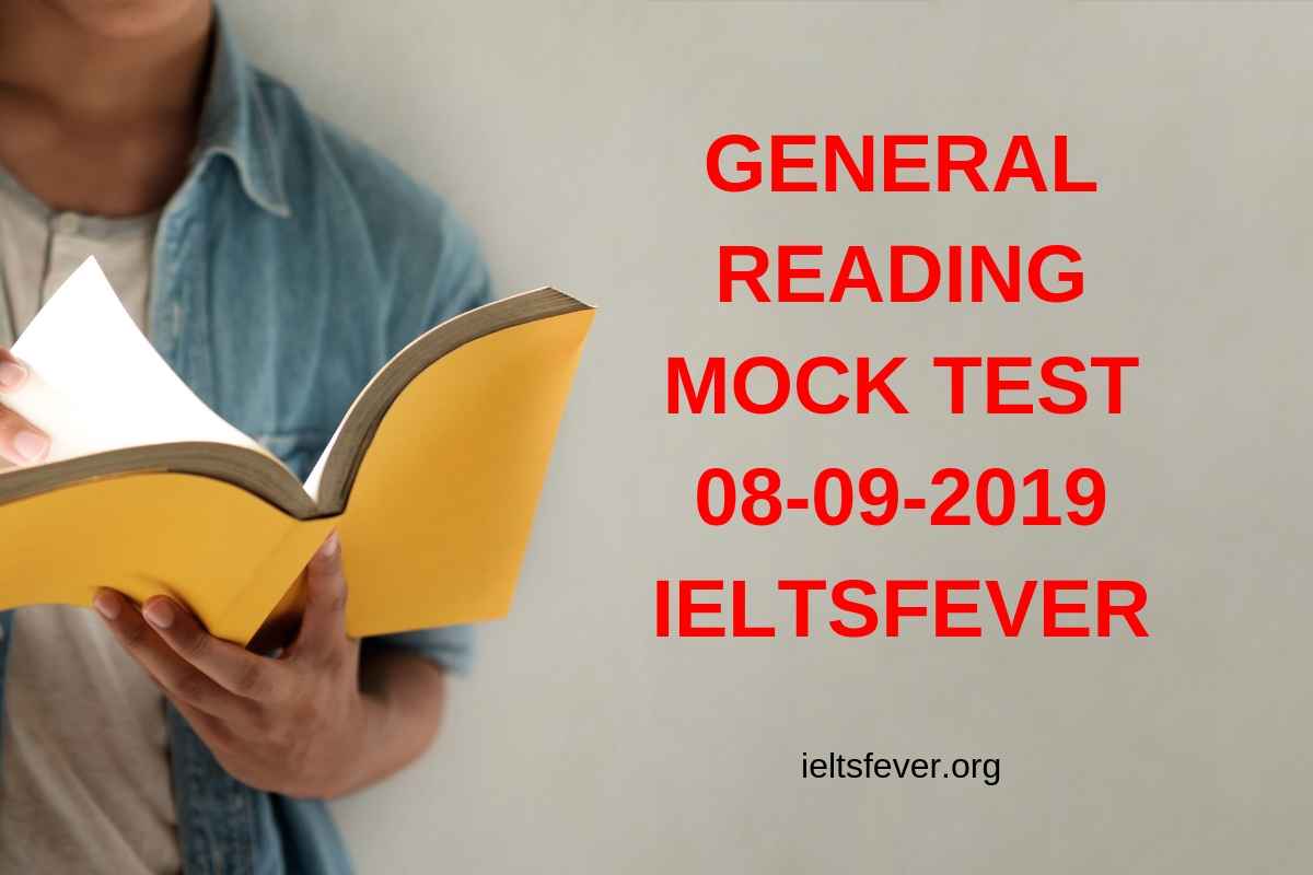 FEVER Test Reading IELTS Mock - General 08-09-2019