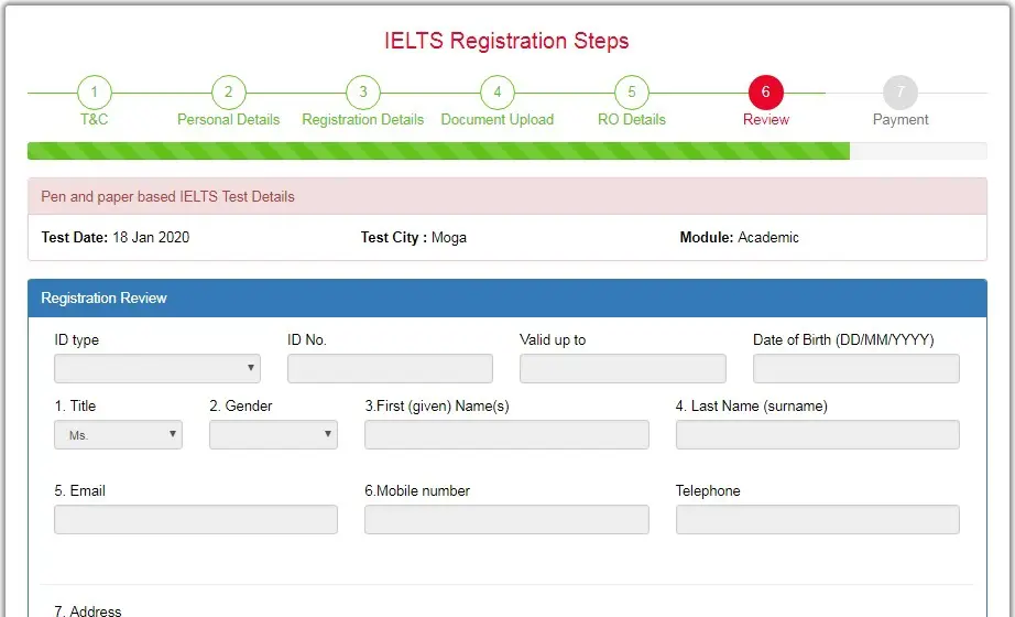 Step 7: Review your details one last time before making payment.