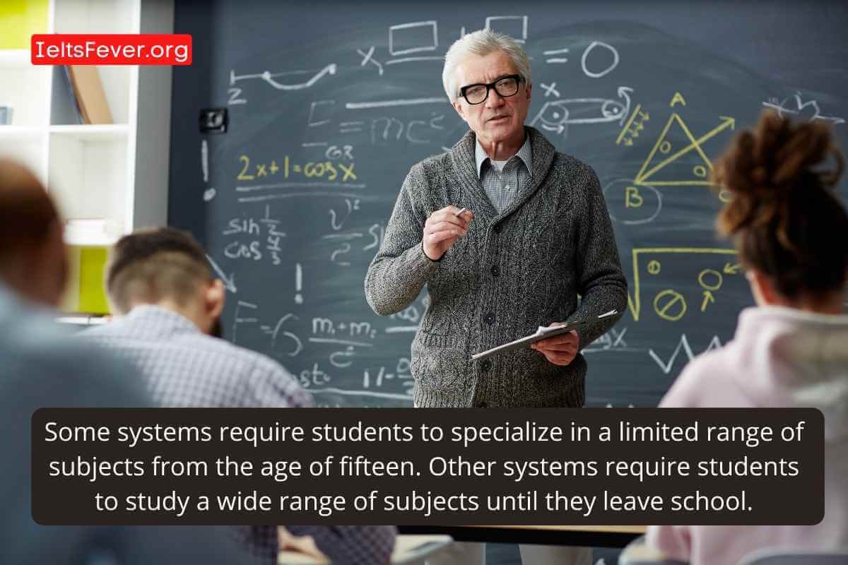 Some Systems Require Students to Specialize in a Limited Range