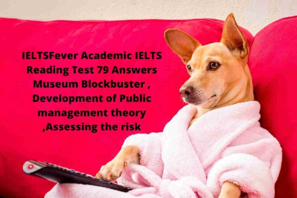 IELTSFever Academic IELTS Reading Test 79 Answers Museum Blockbuster , Development of Public management theory ,Assessing the risk