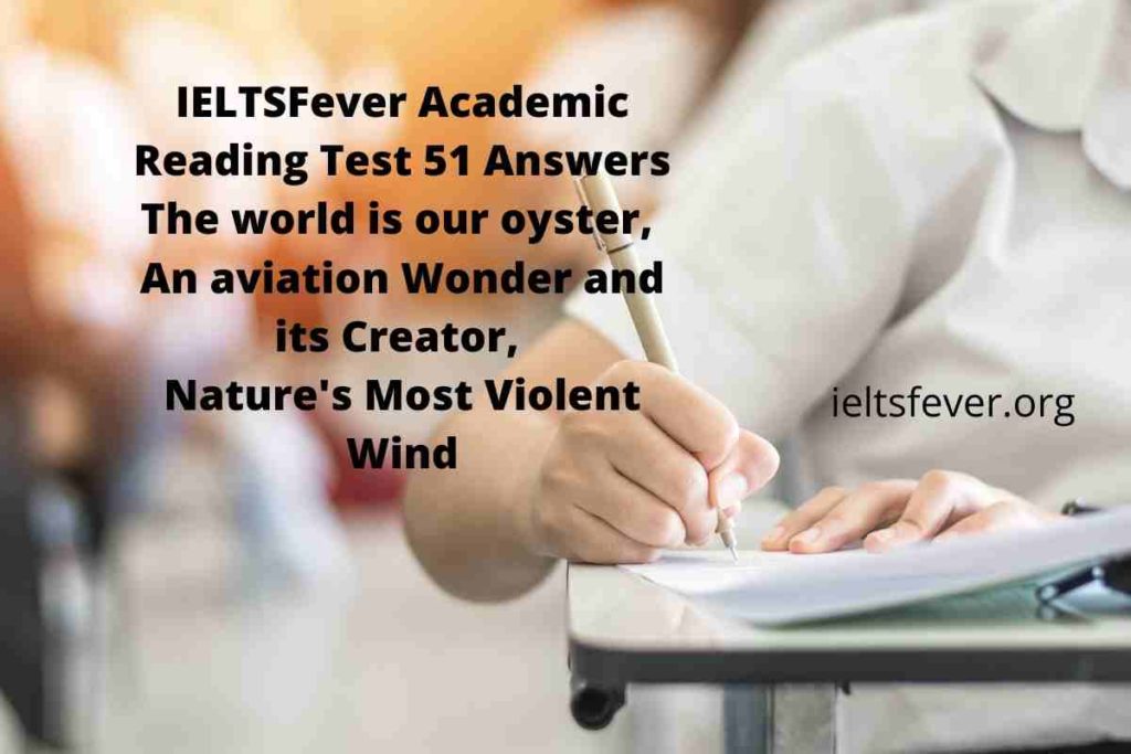 Academic Reading Test 51 Answers