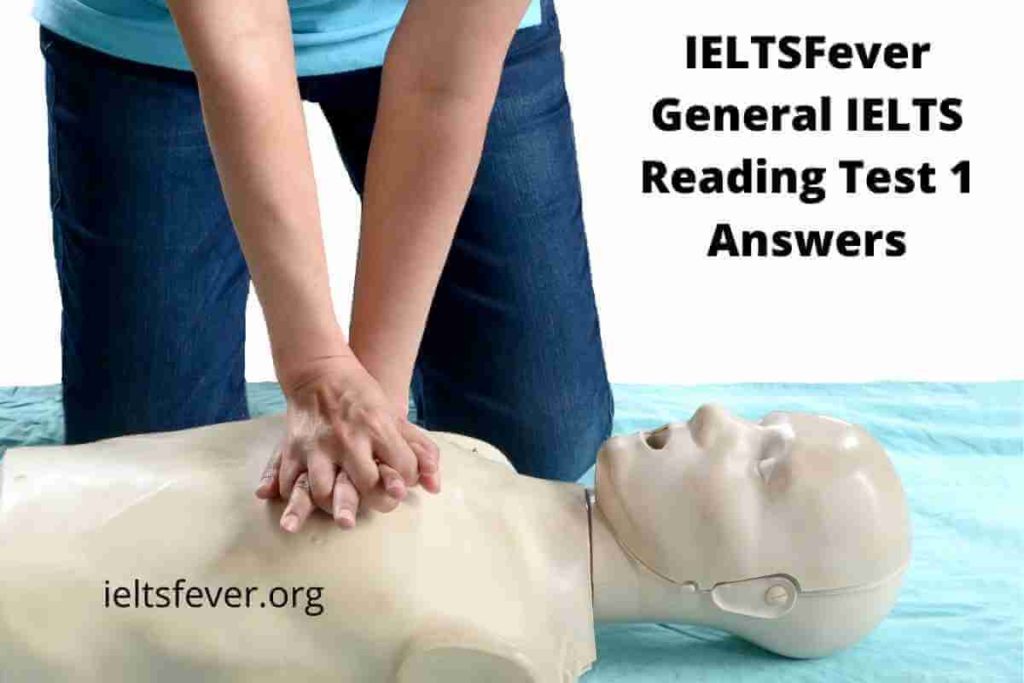 IELTSFever General IELTS Reading Test 1 Answers Emergency Procedures, Community Education, BENEFICIAL WORK PRACTICES FOR THE KEYBOARD OPERATOR, Workplace dismissals, CALISTHENICS