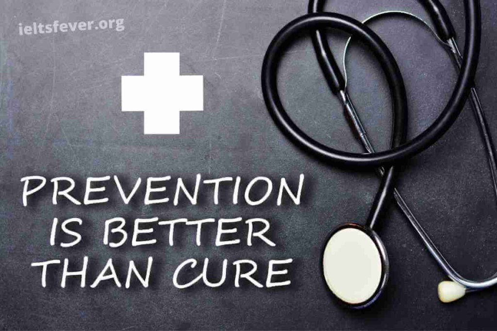 “prevention Is Better Than Cure.” Out of a Country’s Health Budget. Writing Task 2 (1)