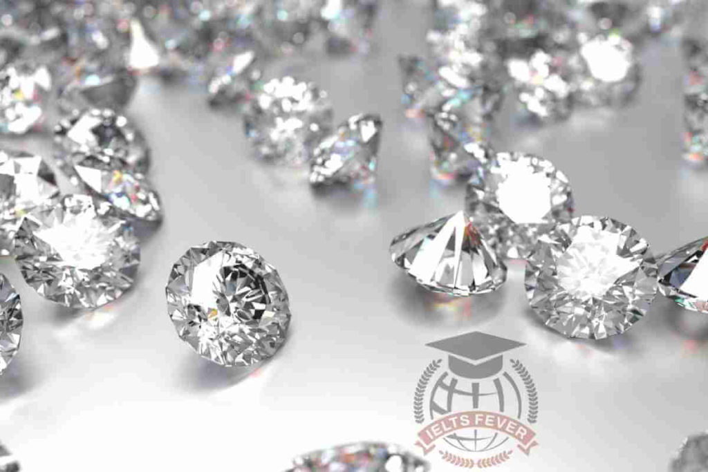 The Process Shows Diamonds Moving from The Mine to The Retailer AC Writing Task 1 (1)