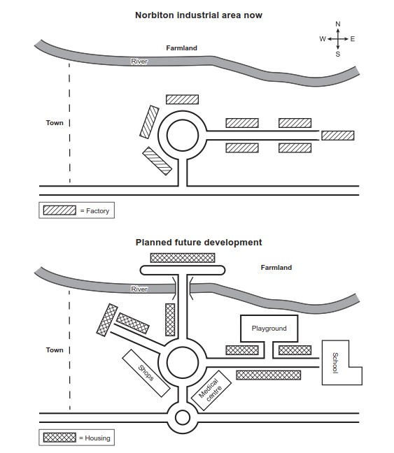 The maps below show an industrial area in the town of Norbiton and planned future development of the site