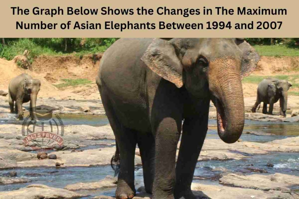The Graph Below Shows the Changes in The Maximum Number of Asian Elephants Between 1994 and 2007