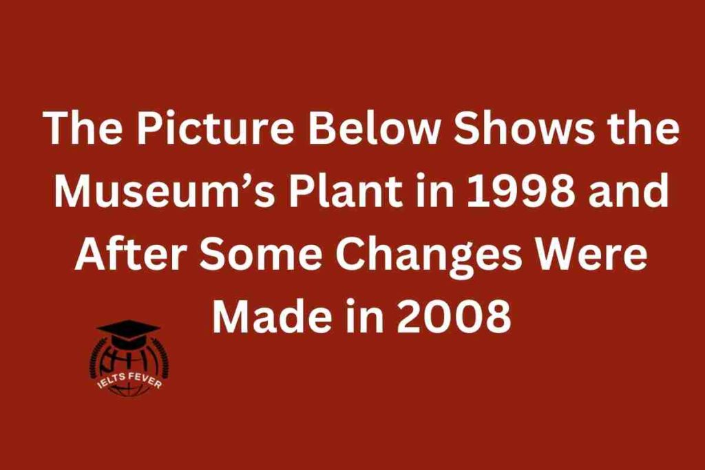 The Picture Below Shows the Museum’s Plant in 1998 and After Some Changes Were Made in 2008 AC Writing Task 1