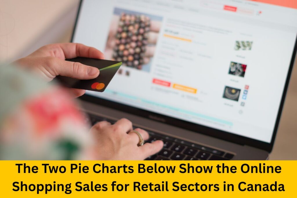 The Two Pie Charts Below Show the Online Shopping Sales for Retail Sectors in Canada in 2005 and 2010