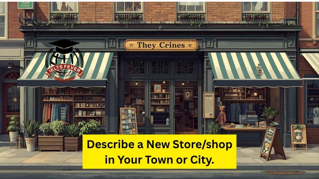 Describe a New Store/shop in Your Town or City.