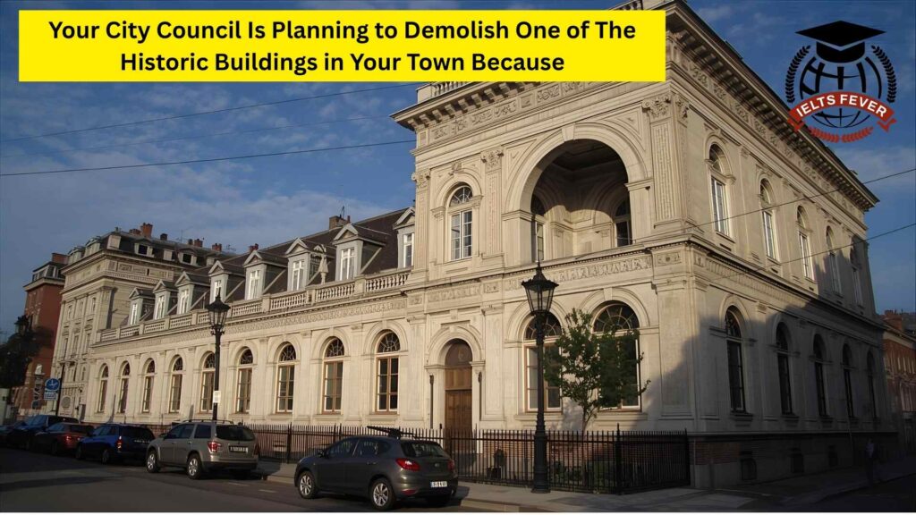 Your City Council Is Planning to Demolish One of The Historic Buildings in Your Town Because
