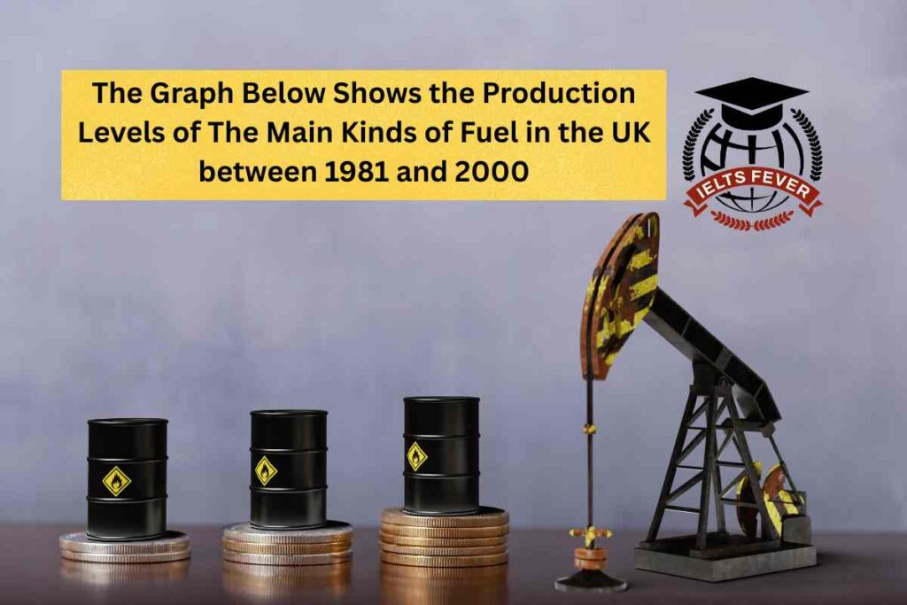 The Graph Below Shows the Production Levels of The Main Kinds of Fuel in the UK between 1981 and 2000
