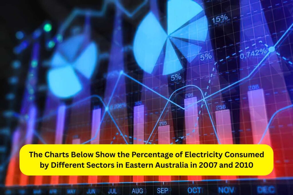 The Charts Below Show the Percentage of Electricity Consumed by Different Sectors in Eastern Australia in 2007 and 2010